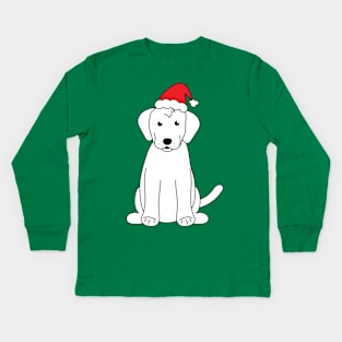 Christmas Golden Retriever Kids Long Sleeve T-Shirt